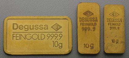 10g Degussa Goldbarren Alte Und Neue Prägung | ESG Goldbarren.de