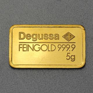 5g Degussa Goldbarren - 5g Degussa Feingold | ESG Goldbarren.de